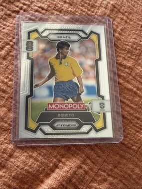 Panini Monopoly Prizm Bebeto Brazil Card - Yellow Blue